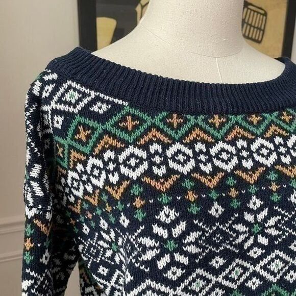 Urban Outfitters BDG Nordic Fair Isle Crop Sweater S - Picture 3 of 7